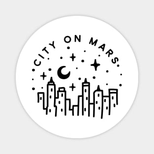 City on mars Magnet